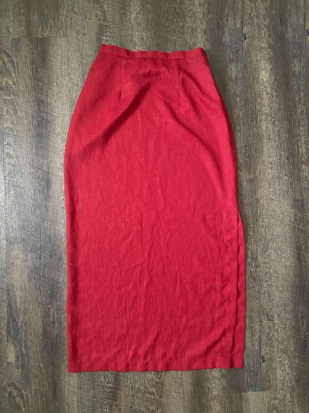 Red Midi Pencil Skirt - Sleek Women's Skirt